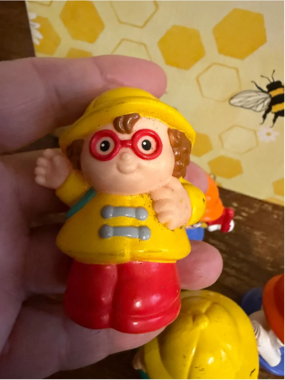 Fisher Price Little People Construction Worker Figure Lot of 5 Builder Crew Repl